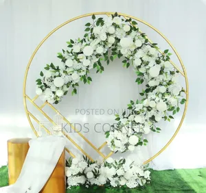 Floral Ring Backdrop With Artificial Flowers