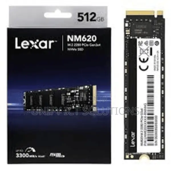 Lexar Nm620 Internal SSD M.2 Pcie Gen 3*4 Nvme 2280 512gb