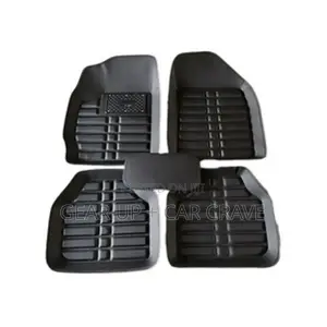 Universal Black Leather Car Floor Mat