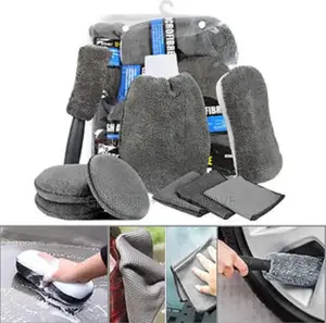 Microfiber Carwash Cleaning Kit - 9pc