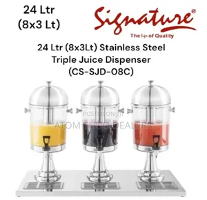 24 LTR (8x3ltr) Stainless Steel Triple Juice Dispenser