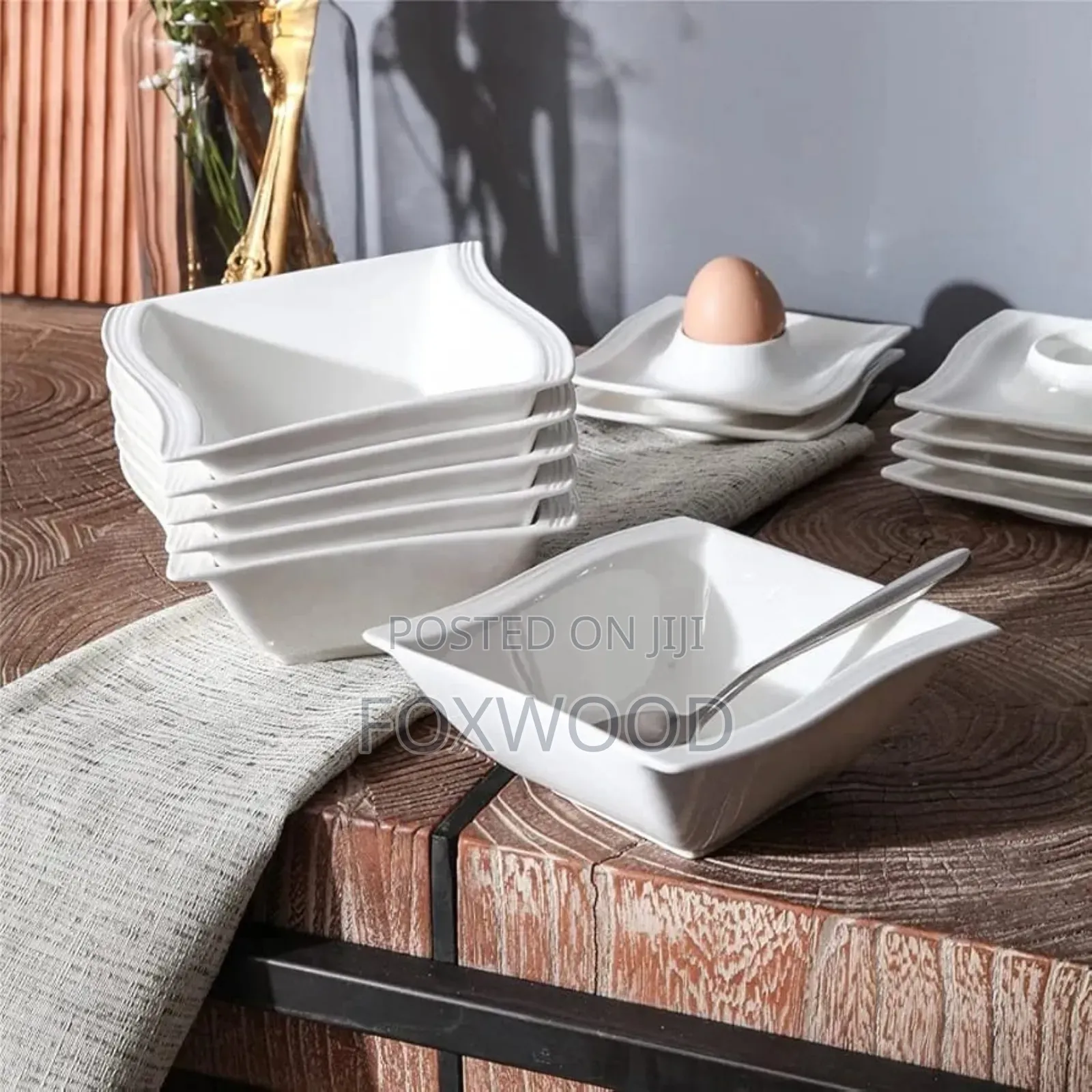 Ceramic Fancy Shapely Square Bowls
For 6pcs