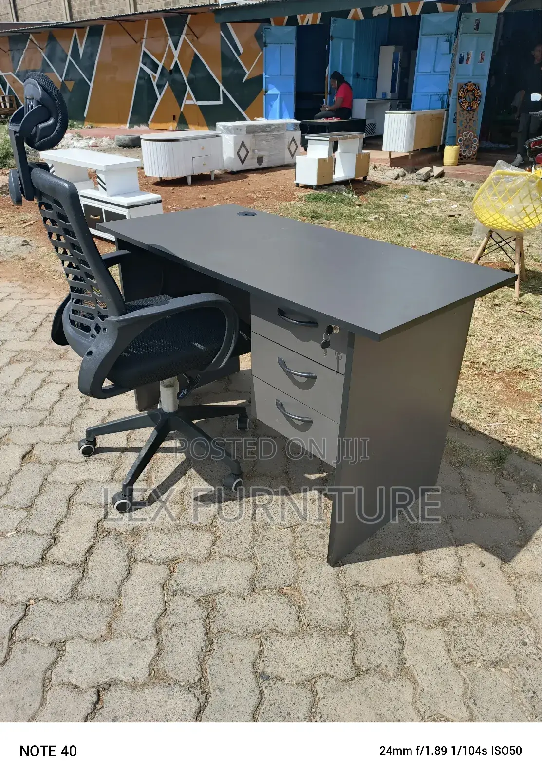1.2metres Desk Plus Headrest Chair