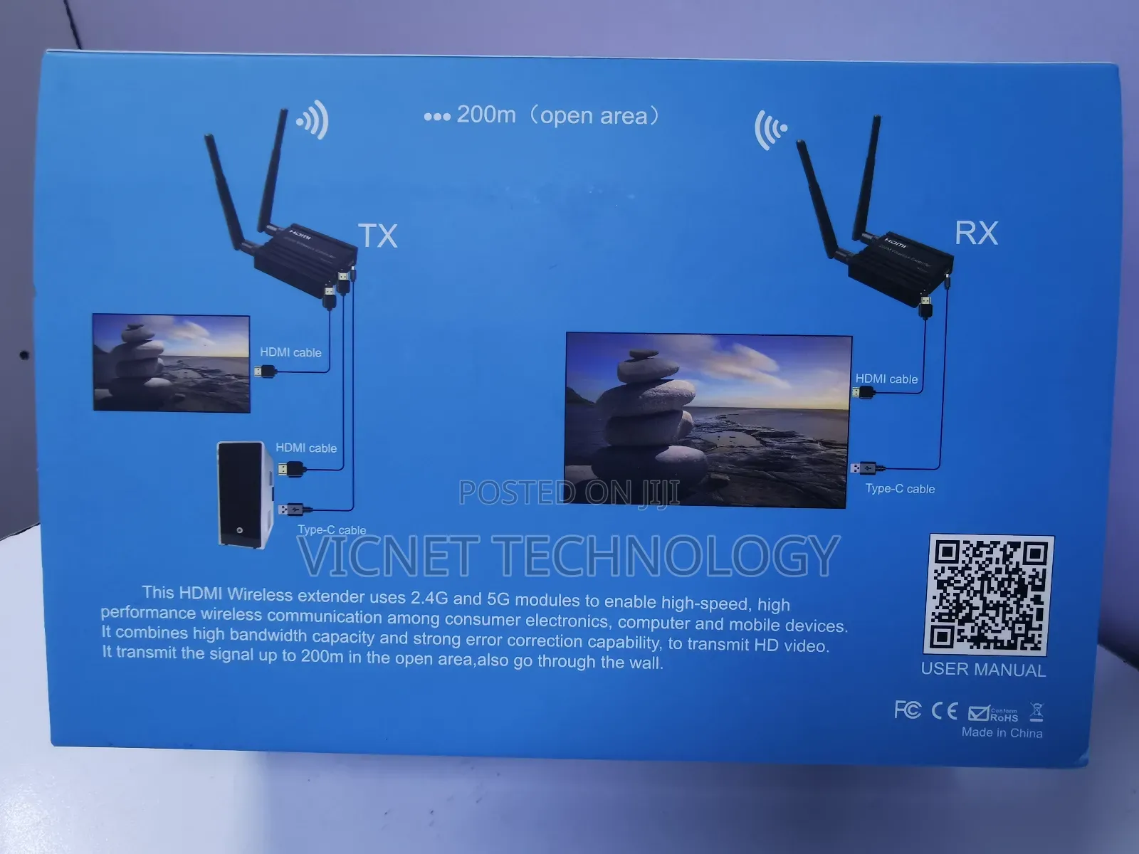 200M Range 5G Wireless HDMI Transmitter and Receiver