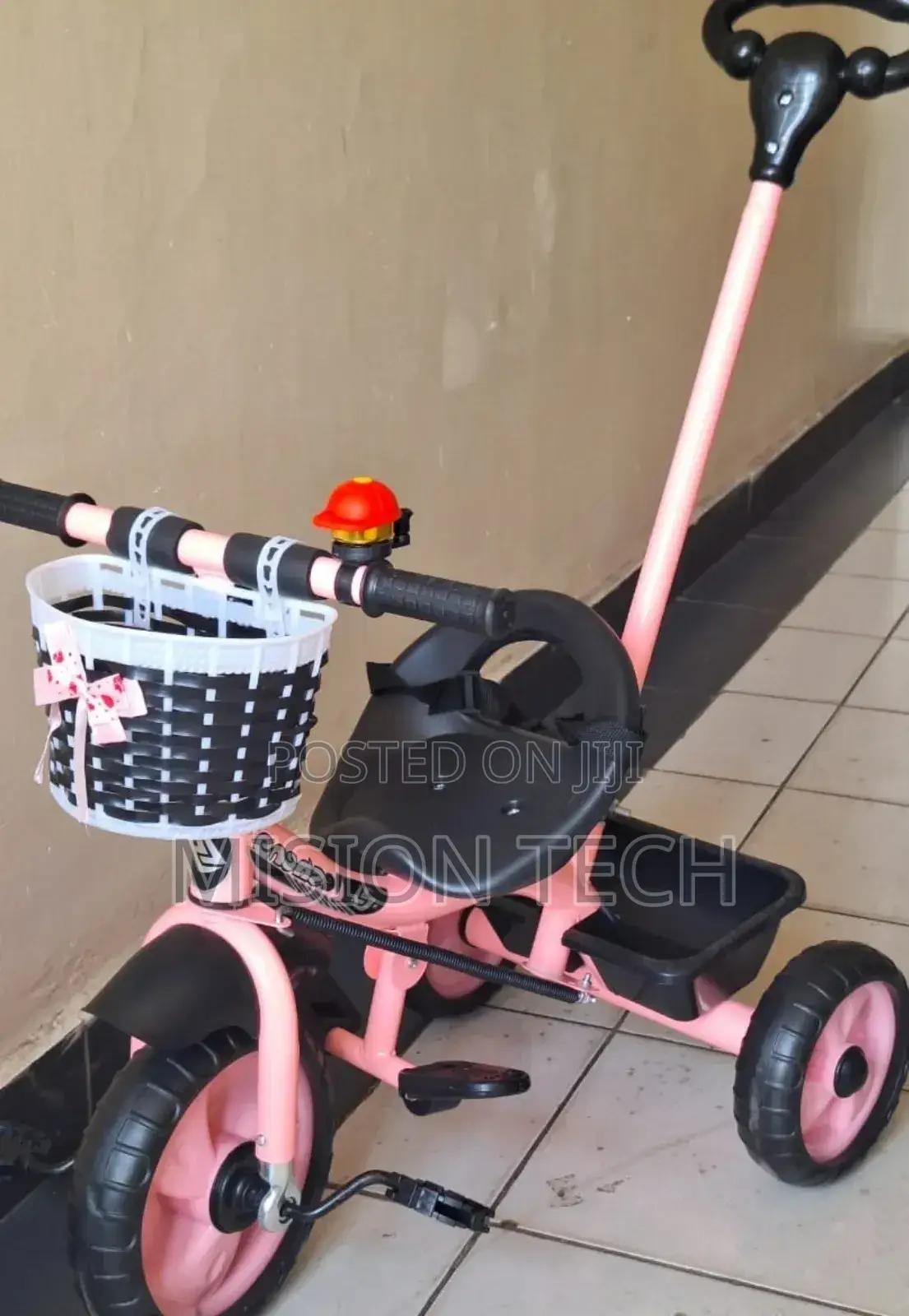 Tricycle With Push Handle 