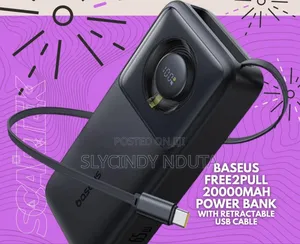 Baseus Free2pull Powerbank With Retractable USB-C Cable 65w