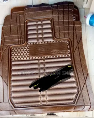 5pc 3D Chocolate Brown/ Rose Gold 3D All Weather Wide Mats