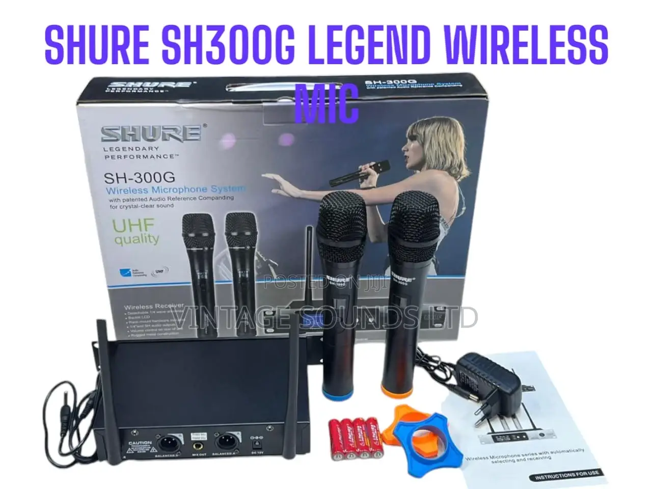 Shure Legendary Sh300g Wireless Microphone System (Pair)