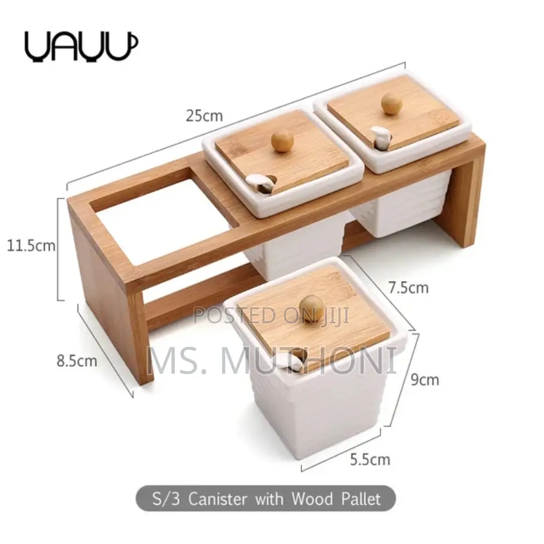 3pcs Ceramic Canister Set.