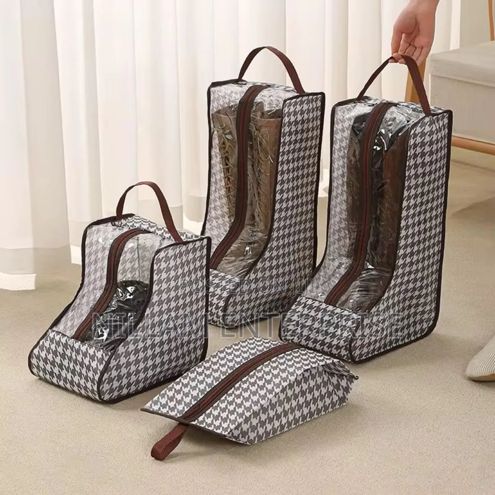 4pcs Boot / Shoes Storage Bag Set With Handles
