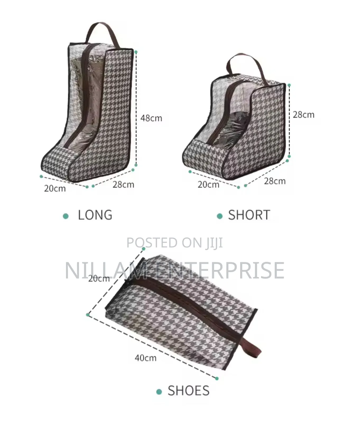 4pcs Boot / Shoes Storage Bag Set With Handles
