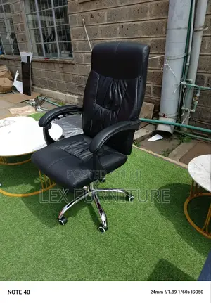 Black Leather Chair Office Chair