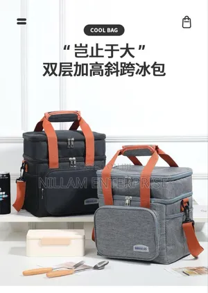 Double Compartment (15L) Insulated Lunch Bag