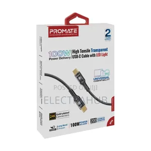 Promate Lucidline-Cc200
100W Power Delivery USB-C Cable