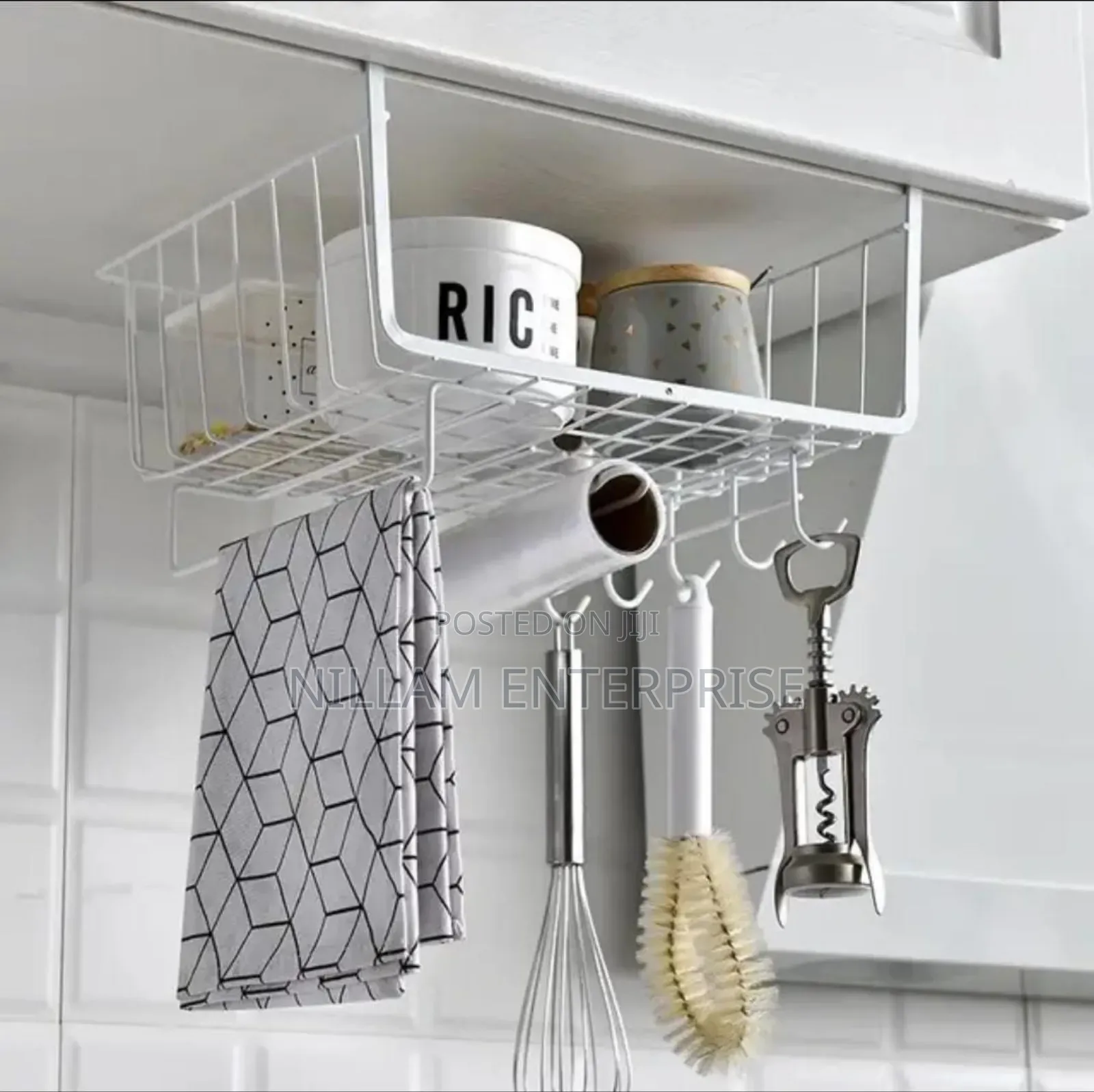 Metallic Under Shelf Rack