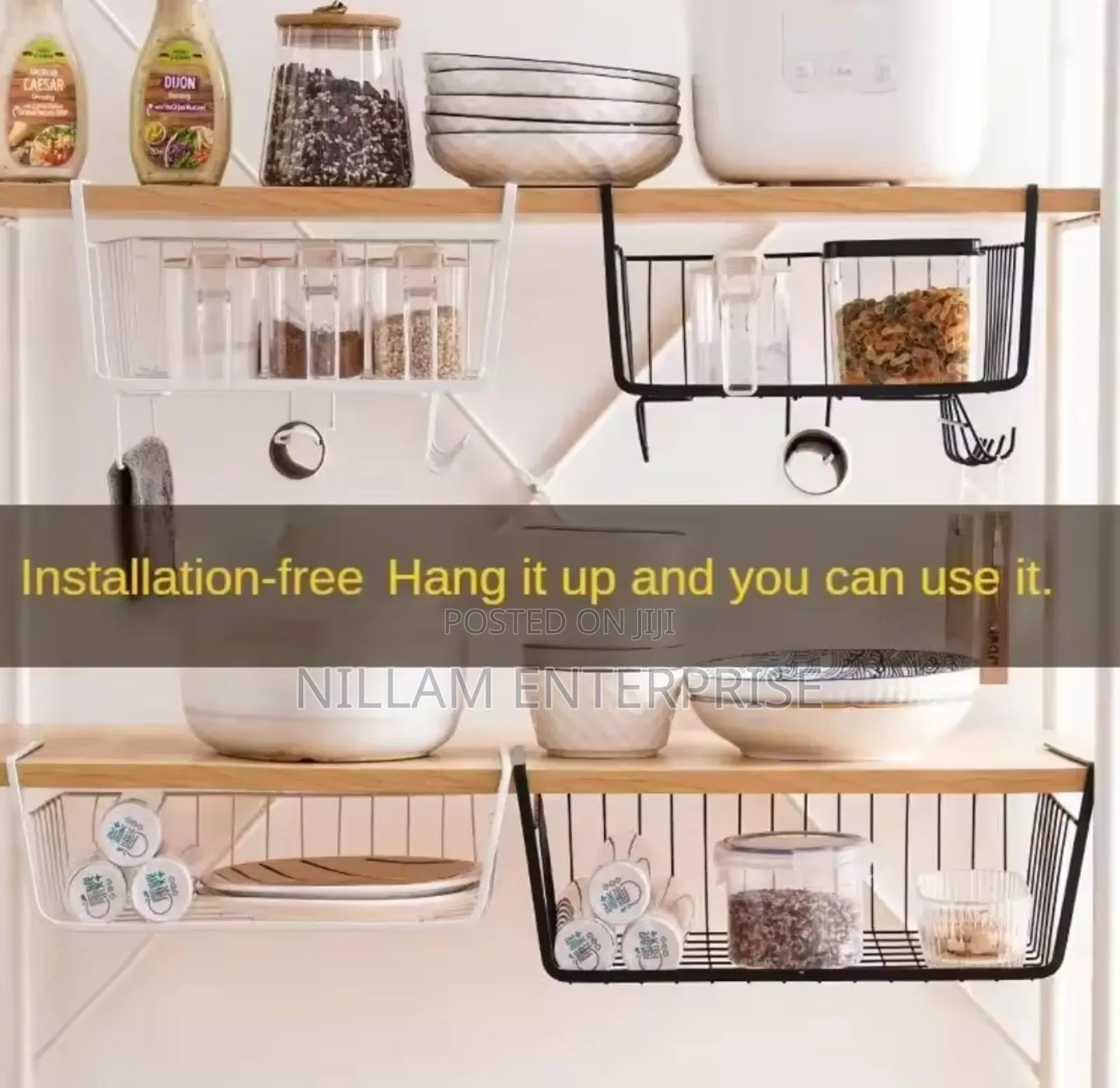 Metallic Under Shelf Rack