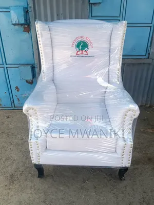 Bishop, Pastor Chair White With Logo ,