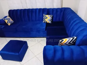 L Shape Coach Blue