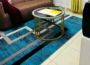 5 by 8 Quality Paris Living Room Carpets Blue Paris Carpets