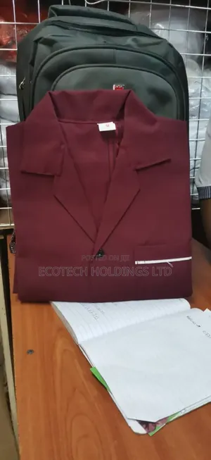 Maroon Cotton Dust Coat Rf8hf