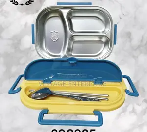 Lunch Box With Spoon and Chopsticks