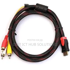 HDMI To RCA Cable. 5 Feet 1.5m HDMI Male To 3-RCA Male Connector Video