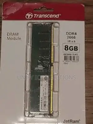 Transcend 8gb Jm Ddr4 2666mhz U-Dimm 1rx8 1gx8 Cl19 1.2V