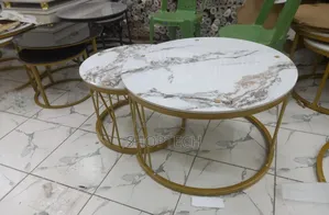 Big New Model Luxury Pure Marble Top Nesting Coffee Tables