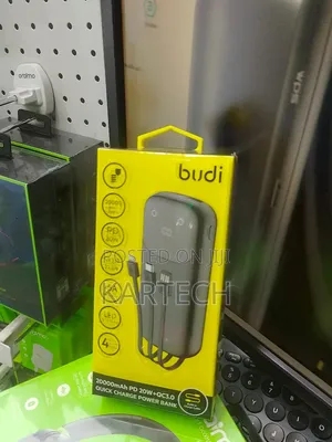 Budi 20000mah 22.5W Power Bank With Type C, Lightning Cables