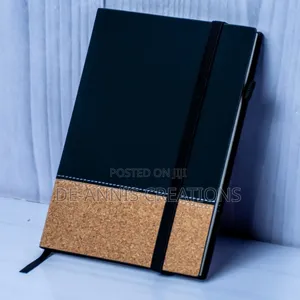 Eco-Notebook With Wood Base - Black