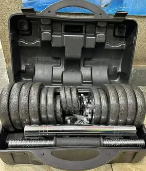 Chrome Adjustable Dumbell Set With Case 30kgs