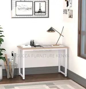 Clerical Desking:Home Office Study Desk With Metal Frame