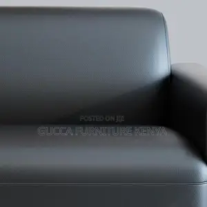 Sofas:5-Seater Contemporary Design Black Leather Sofa