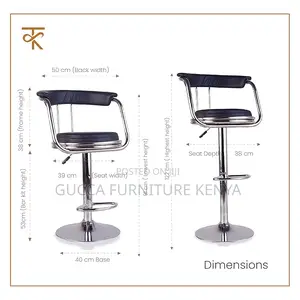 Home Chairs: Adjustable High Curvy Kitchen Barstool