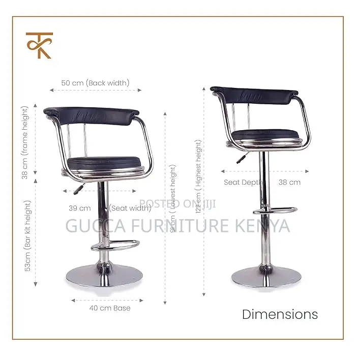 Home Chairs: Adjustable High Curvy Kitchen Barstool