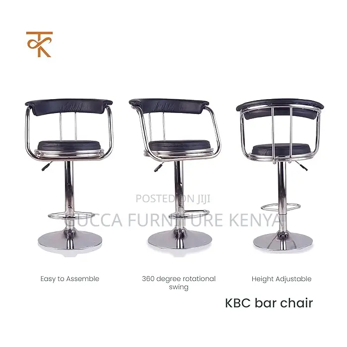 Home Chairs: Adjustable High Curvy Kitchen Barstool