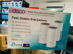Tp-Link Deco E4 Ac1200 Whole Home Mesh Wi-Fi System (3 Pack)
