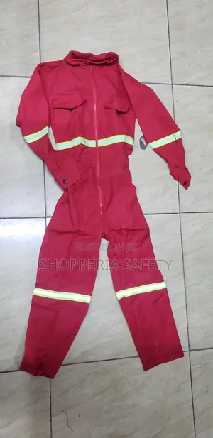 Cbc Red Kids Overall With Reflector