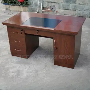 Office Tables:140cm Executive Mahogany Writing Staff Desk