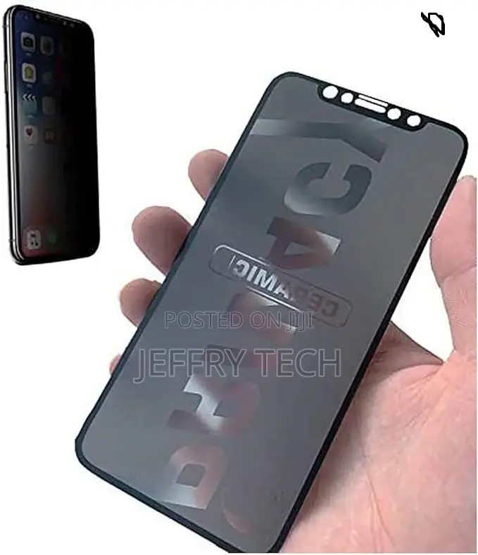 Ceramic Privacy Screen Protector for iPhone 11 Matte Black