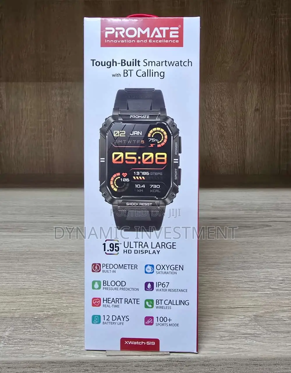 Promate Smartwatch With Wireless BT Calling Xwatch-S19