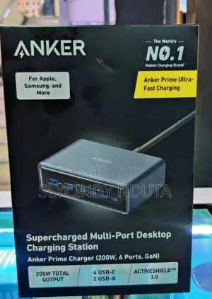 Anker Prime Charger(200w, 6ports,Gan)