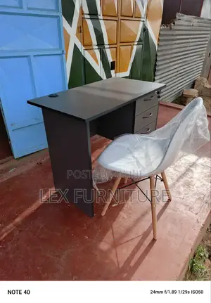 White Eames Chair Plus Office Desk