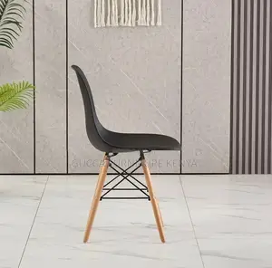 Home Chairs: Black Eiffel Plastic Dining Chair