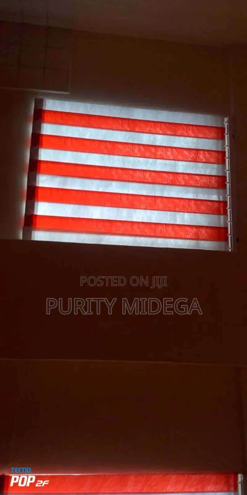 Red and White Vertical Blinds Fabrics