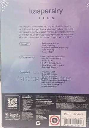 Kaspersky Plus Internet Security 1 Device 1 Year Subscriptio