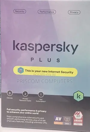 Kaspersky Plus; 3 Devices – 1 Year (Internet Security)