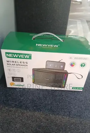 Newvew Solar Portable Speaker With Bluetooth and FM Radio