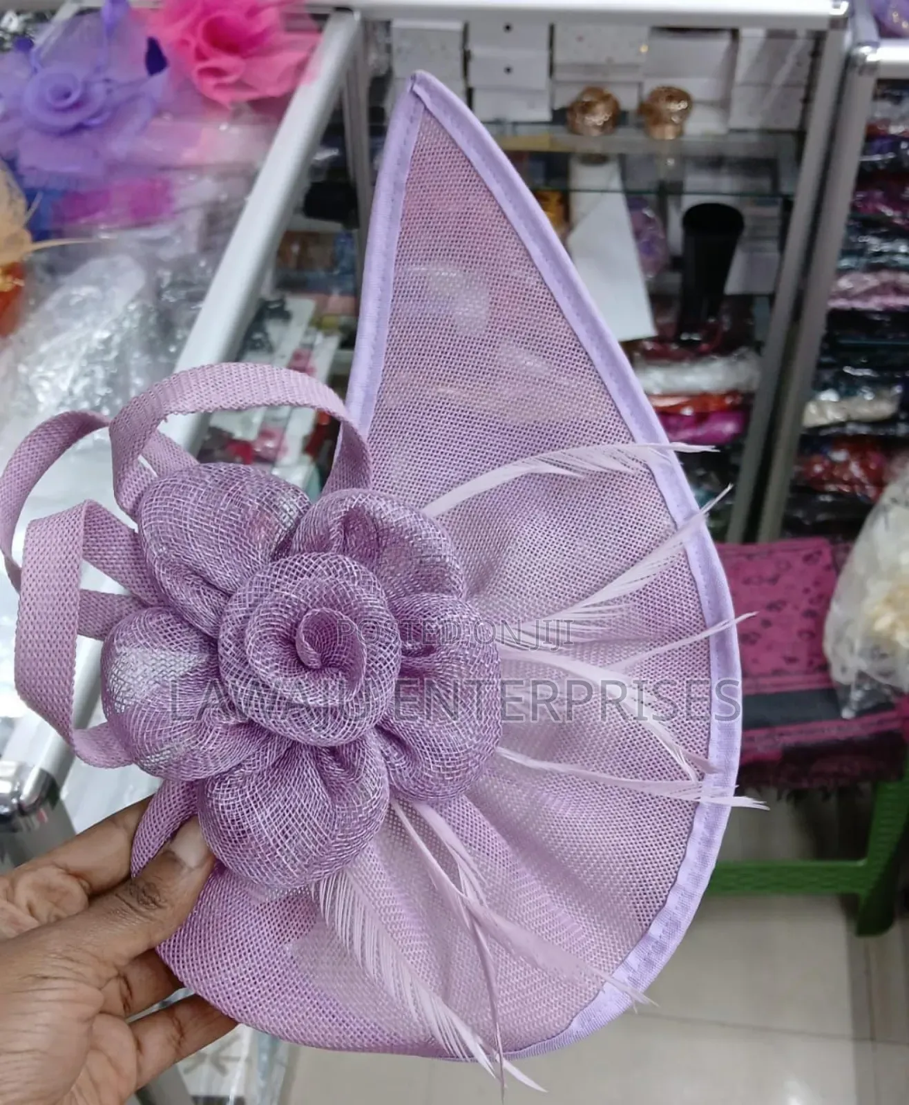 Purple Feather Fascinator
