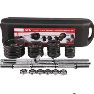 New50kgs Set Dumbbells/Barbell With a Portable Case